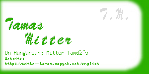 tamas mitter business card